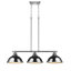 Luminaire suspendu en forme de dôme à 3 lumières pour îlot de cuisine Drakeford-626184608-626184615