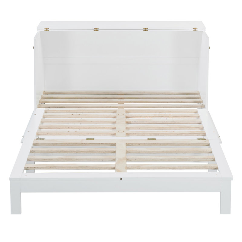 Murphy Bed With Storage Drawers, White
