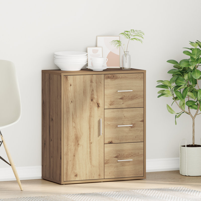 Sideboard 60 X 31 X 70 Cm Engineered Wood, Artisan Oak