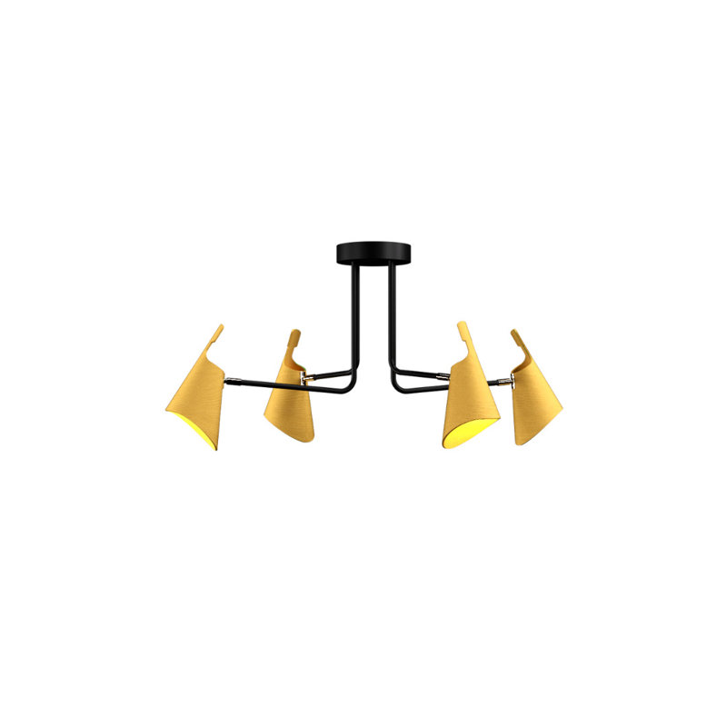 Chandelier, Organic Gold, 4, 19.09" H x 39.37" W x 25" D