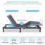  Structure de lit ajustable Zero Gravity avec massage et télécommande sans fil - anti-ronflement, ports USB, lumière DEL-1207159199
