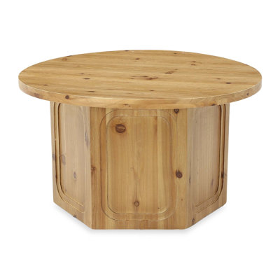 31.5" Solid Wood Round Coffee Table