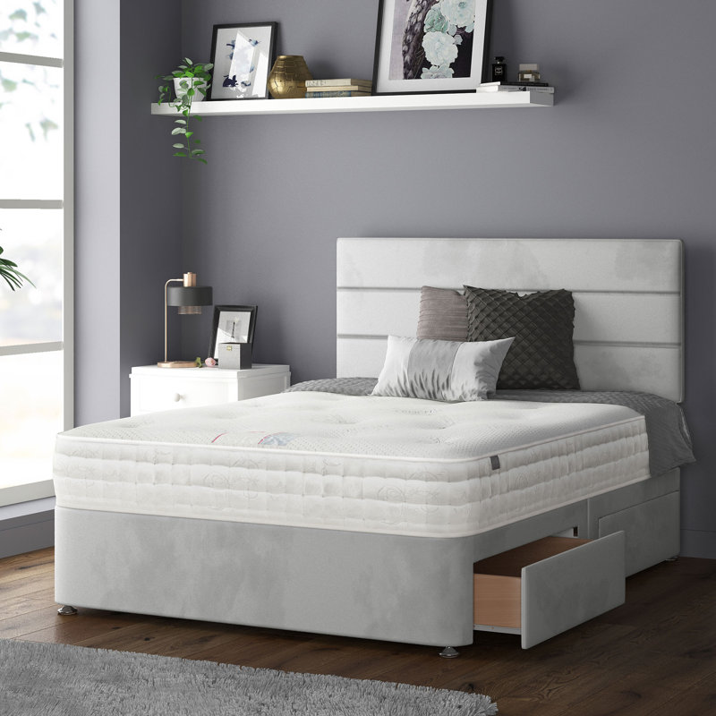 Brand Upholstered Headboard, Double (4'6), Silver