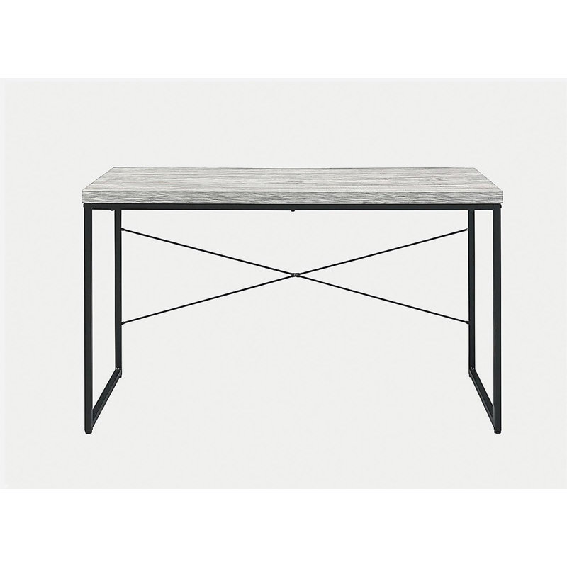 Bureau d'écriture de style industriel 1pc, Blanc antique / noir