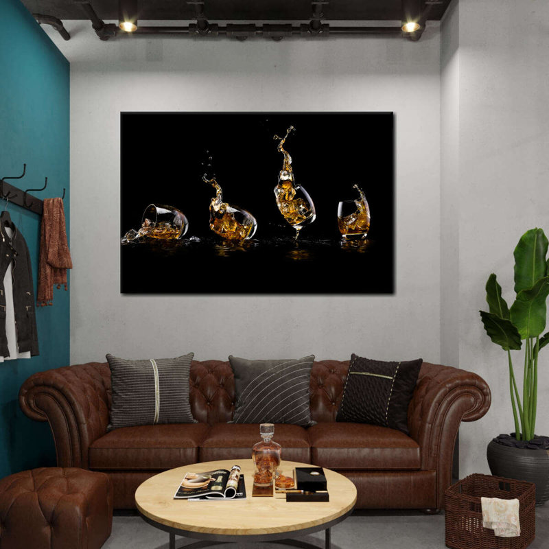" Glasses Of Scotch Canvas Print " by SodaPopArt, 20" H x 30" W x 1.25" D