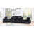 Black Upholstered Recliner with Cup Holder