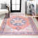 Ville Ornate Medallion Machine-Washable Terracotta/Navy Rug