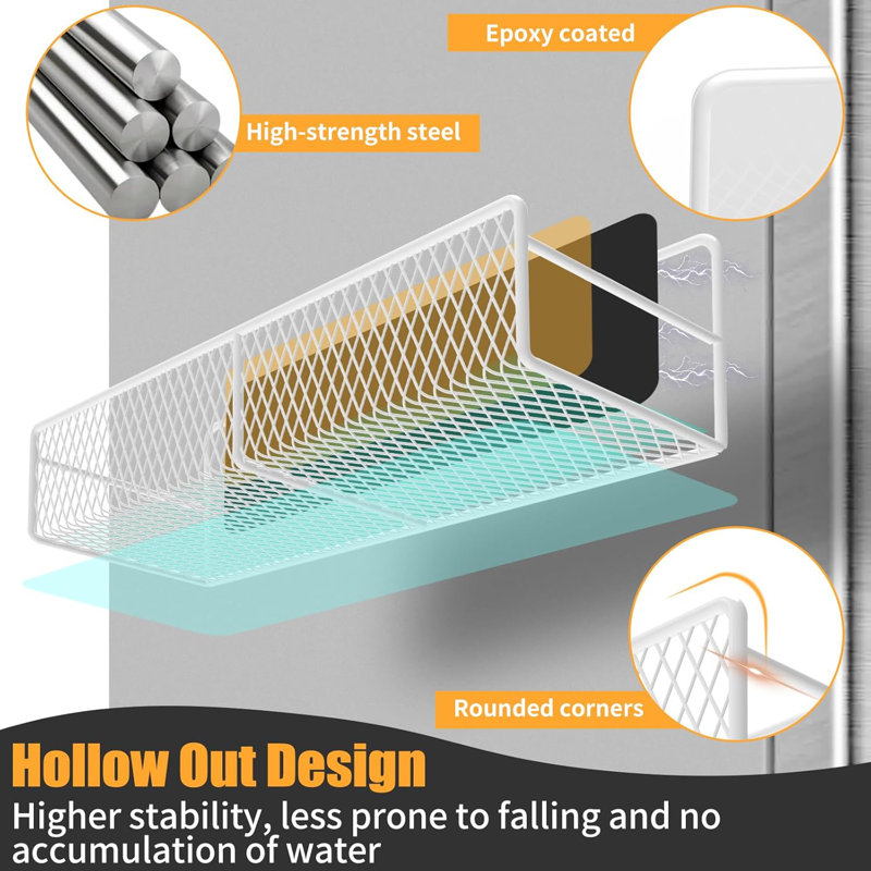 Suction Spice Rack, White