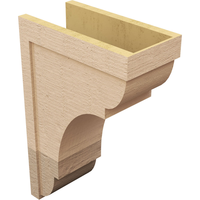 Cèdre Bryant, grain de bois brut TimberThane Corbel, apprêté brun clair, H 33 po x l 11 po x P 22 po