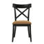 Chaise d'appoint brune et noire (ensemble de 2)