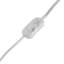 Agtha Tall White Ceramic Striped Base Table Lamp - Elegant Linen Shade