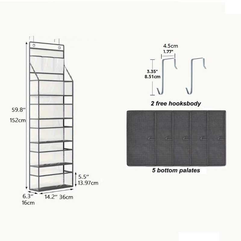 Polyvinyl Chloride (PVC) Overdoor Organizer