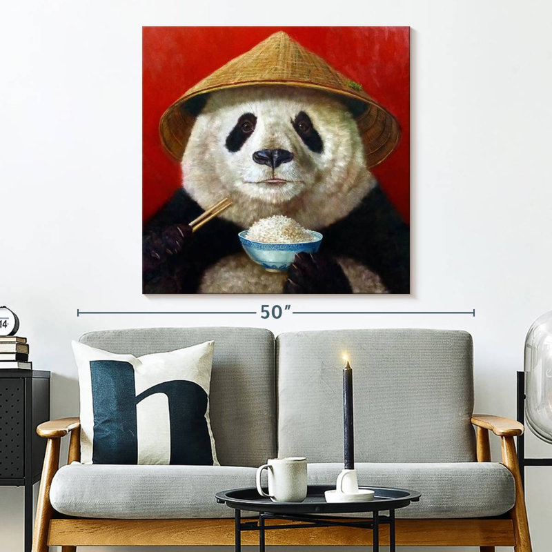 Crowle Panda Feast, 33" H x 33" W