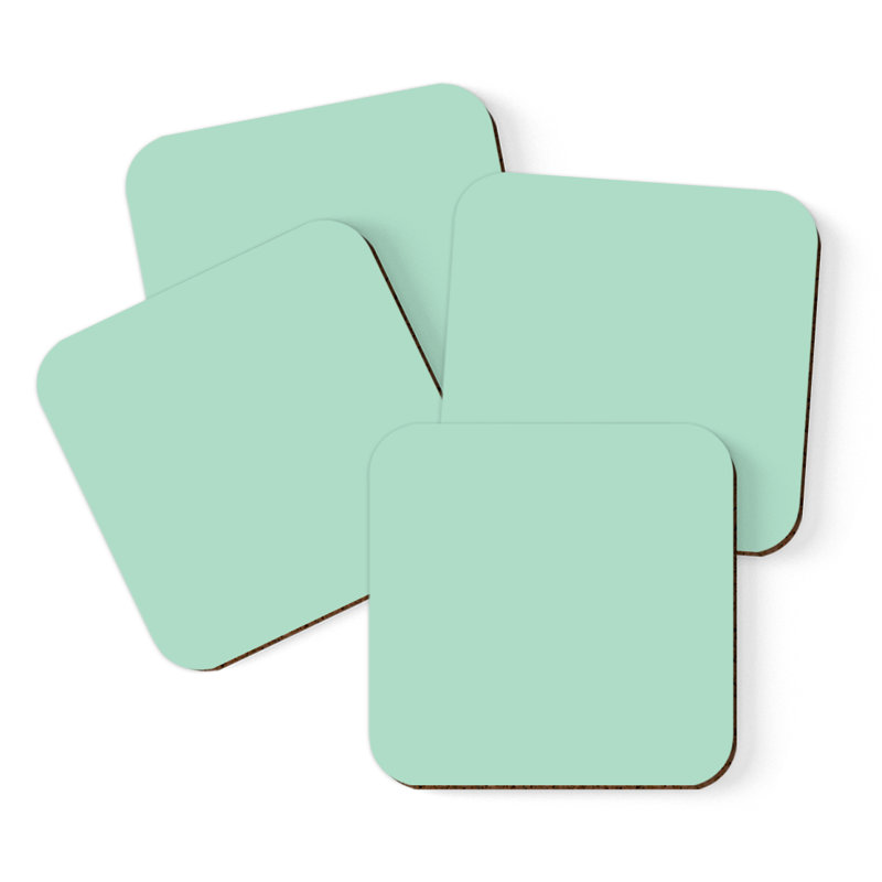 Sous-verre café, Vert menthe
