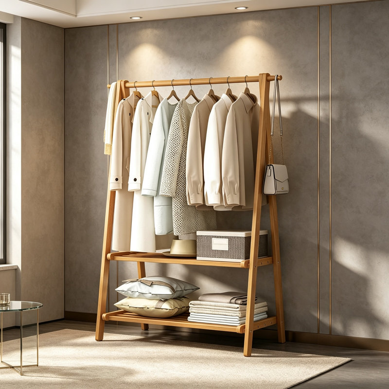 Bamboo / Rattan Freestanding, Beige