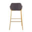 Tabouret de bar à hauteur fixe en métal et tissu - ensemble de 2-1615248649