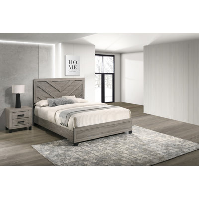 Granville 2 Piece Bedroom Set In Light Gray Wood