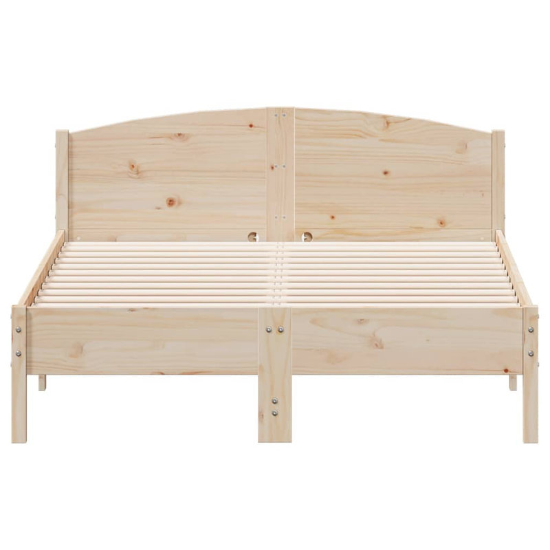 Peggy Solid Wood Bed, Natural, Double (4'6)