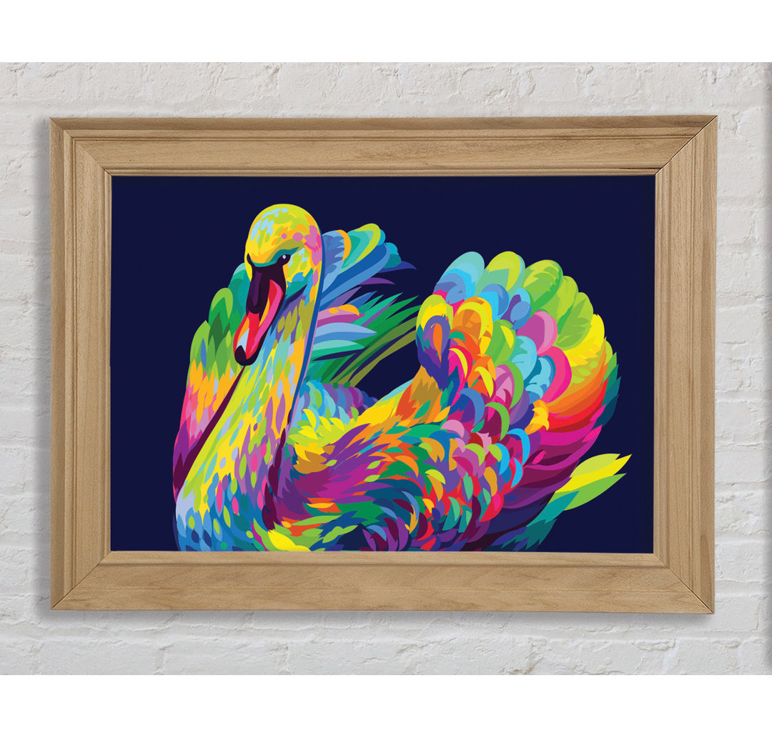 The Vibrant Swan Sitting - Einzelner Bilderrahmen Kunstdrucke