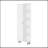 FM FURNITURE Randall Linen Cabinet, With 1  Door And 9 Shelves, White