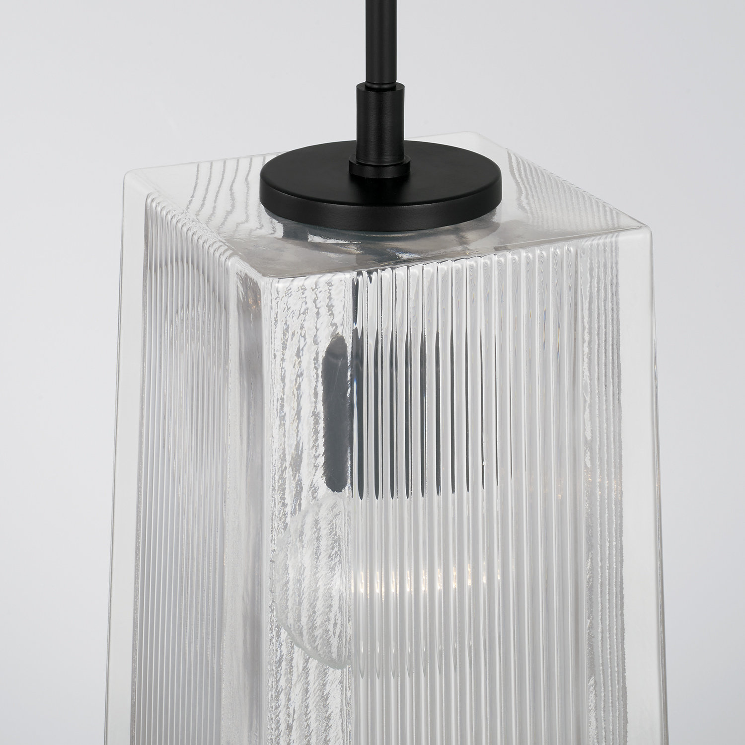 Kayda Single Light Glass Dimmable Pendant, Matte Black