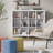 Acadian 57"W Solid Wood 12 Cube Storage Bookcase with Fixed Shelves-1205613860