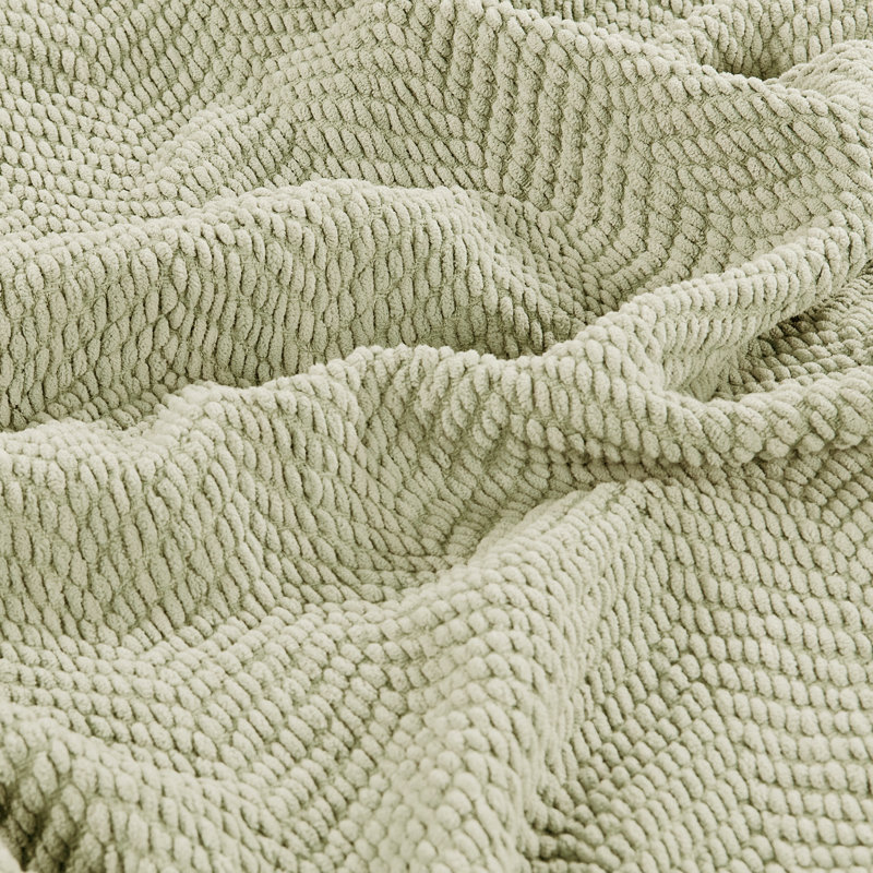 Jeté en tricot de tweed, 50 po x 60 po, Coquille d'huître