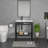 Freestanding Bathroom Sink Wall-mount Ceramic Rectangular Console Bathroom Basin with One Faucet Hole and Overflow-123705435-123705430