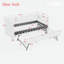 Lit de jour confortable avec couchette, port USB et adorable forme de vague-686900792