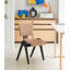 Chaise rembourrée en bois massif Vintage Home