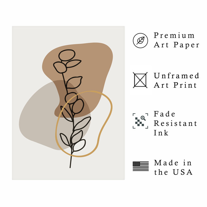 «Botanical Brown Bohemian», reproduction d'art non encadrée, H 16 po x l 12 po