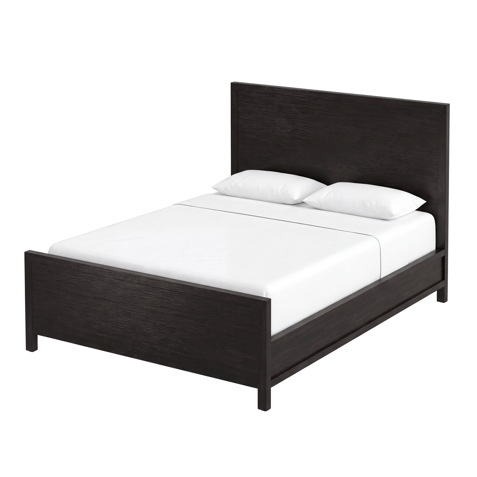 Celine Wood Panel Bed, Antique Coffee