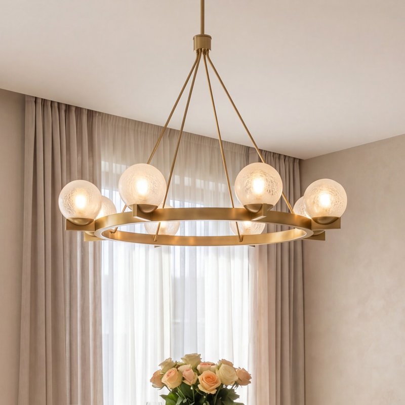 Darien 8-Light Chandelier in Brass, Brass