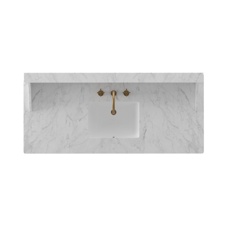 Elliston Single Wide Vanity-Carrara Marble