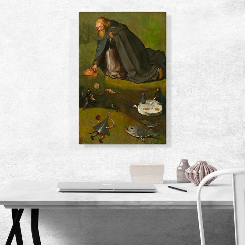 " The Temptation Of St Anthony Detail 1510 " by Hieronymus Bosch Painting Print, 26" H x 18" W x 1.5" D