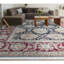 Tapis noir et rouge de haute qualité noué à la main