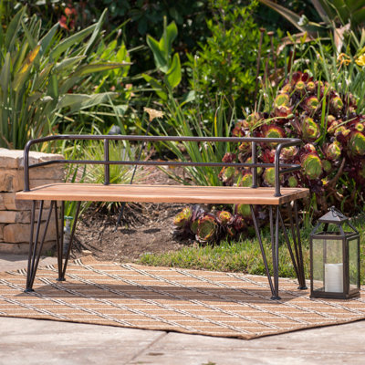 Banc en bois industriel et métal Zion