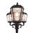 Royal Bulb Triple Head Lamp Post Black