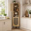 Grande armoire d'angle de 65 po avec 2 portes creuses | Tablette d'angle Bhoho avec 2 portes, 6 tablettes, économiseur d'espace, salon, cuisine, salle de bain, bureau, appartement, chêne