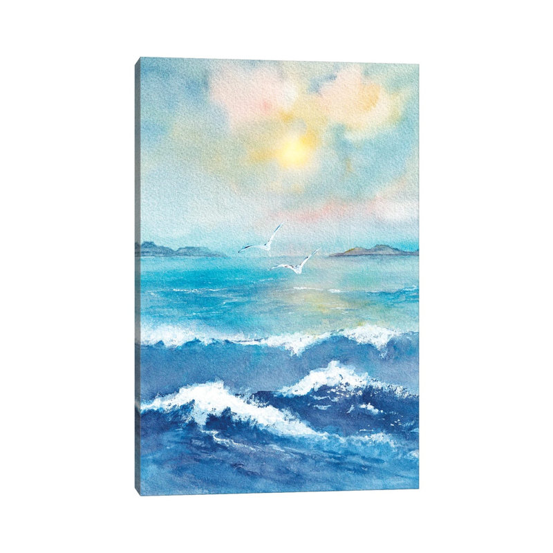 Ocean View by Viviana Gonzalez - Wrapped Canvas Painting, 20.32 cm H x 30.48 cm W