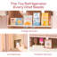 Wooden Refrigerator Play Kitchen Toy for Kids