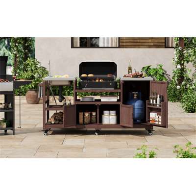 Îlot de cuisine avec évier 75,4 "