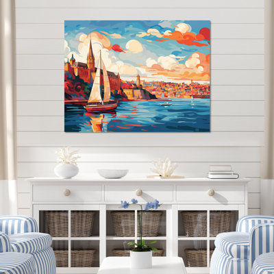 Sydney Harbour, coucher de soleil, côtes III - art mural côtier paysage portuaire