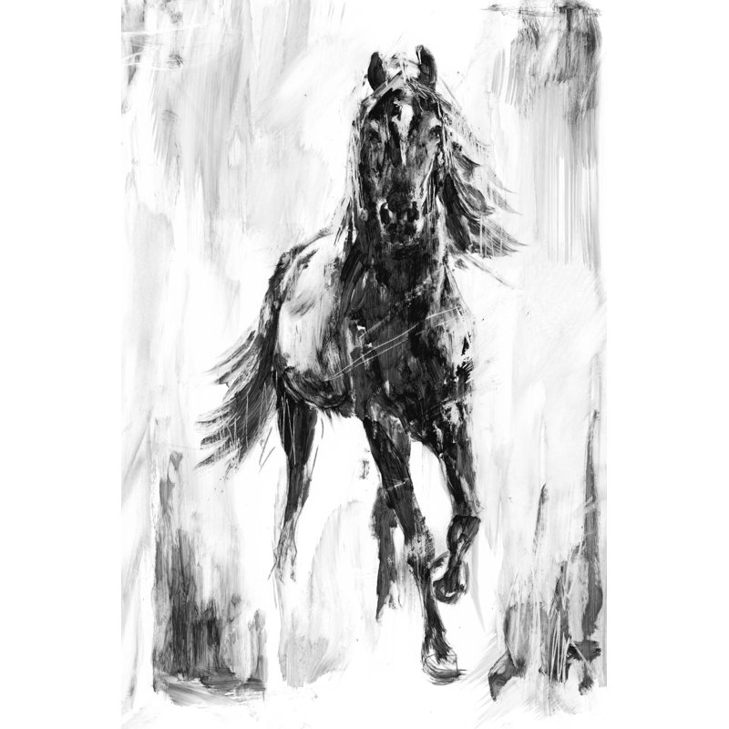 Rustic Stallion I by Ethan Harper - Painting, 46 cm H x 30 cm W, Wrapped Canvas