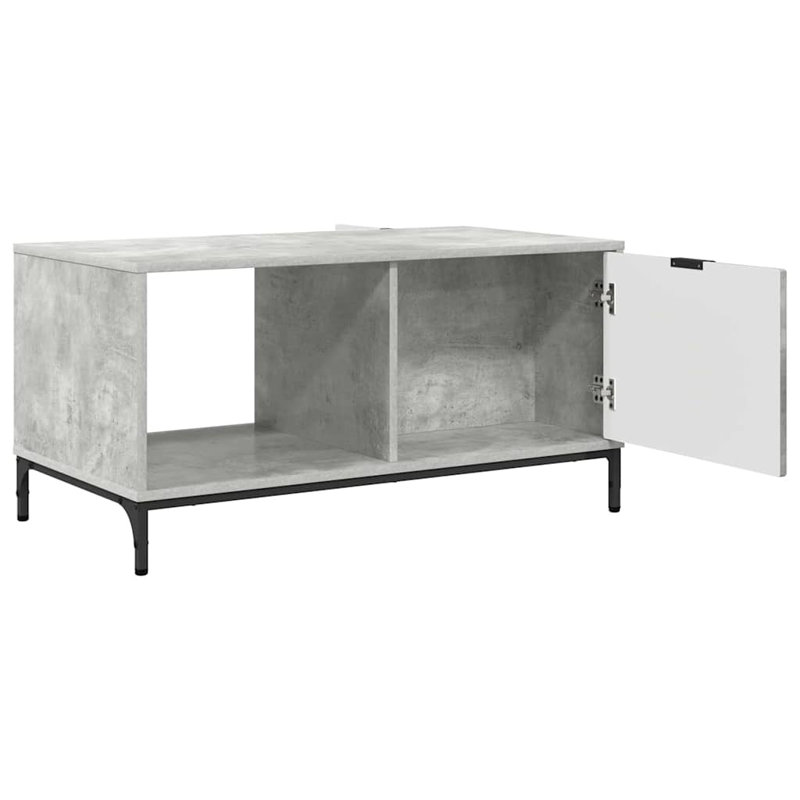 Coffee Table with Storage, Concrete Grey