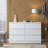 Carlton 6 Drawer Double Dresser - 3+3 Configuration, Scratch-Resistant, Handleless Design, Matte Finish. -39703027