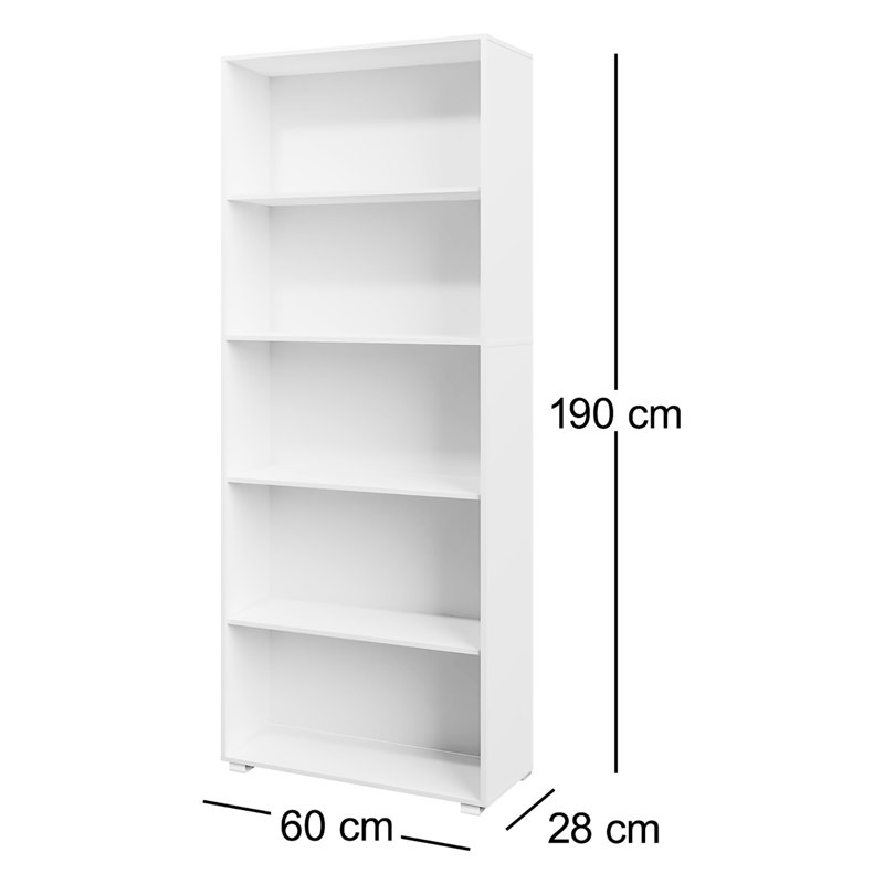 Daleville Bookcase, White