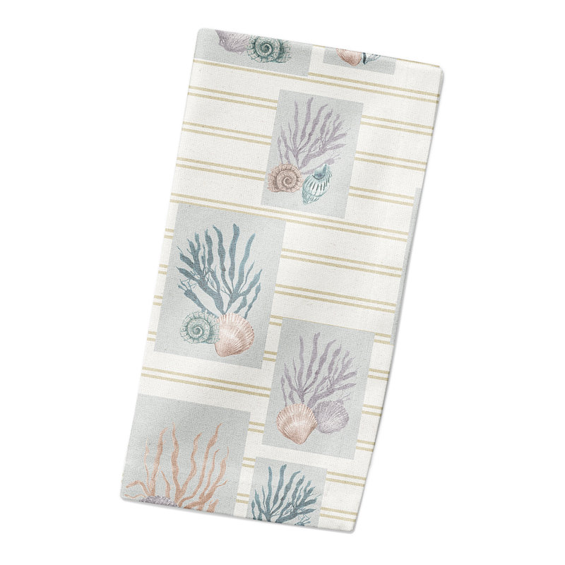 Rozella Cotton Striped Rectangle Napkin, Yellow
