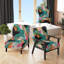 Chaise d'appoint contemporaine rembourrée turquoise et rose Serenity II