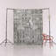 Tapis décoratif gris et beige à motif de ville antique-1078502955